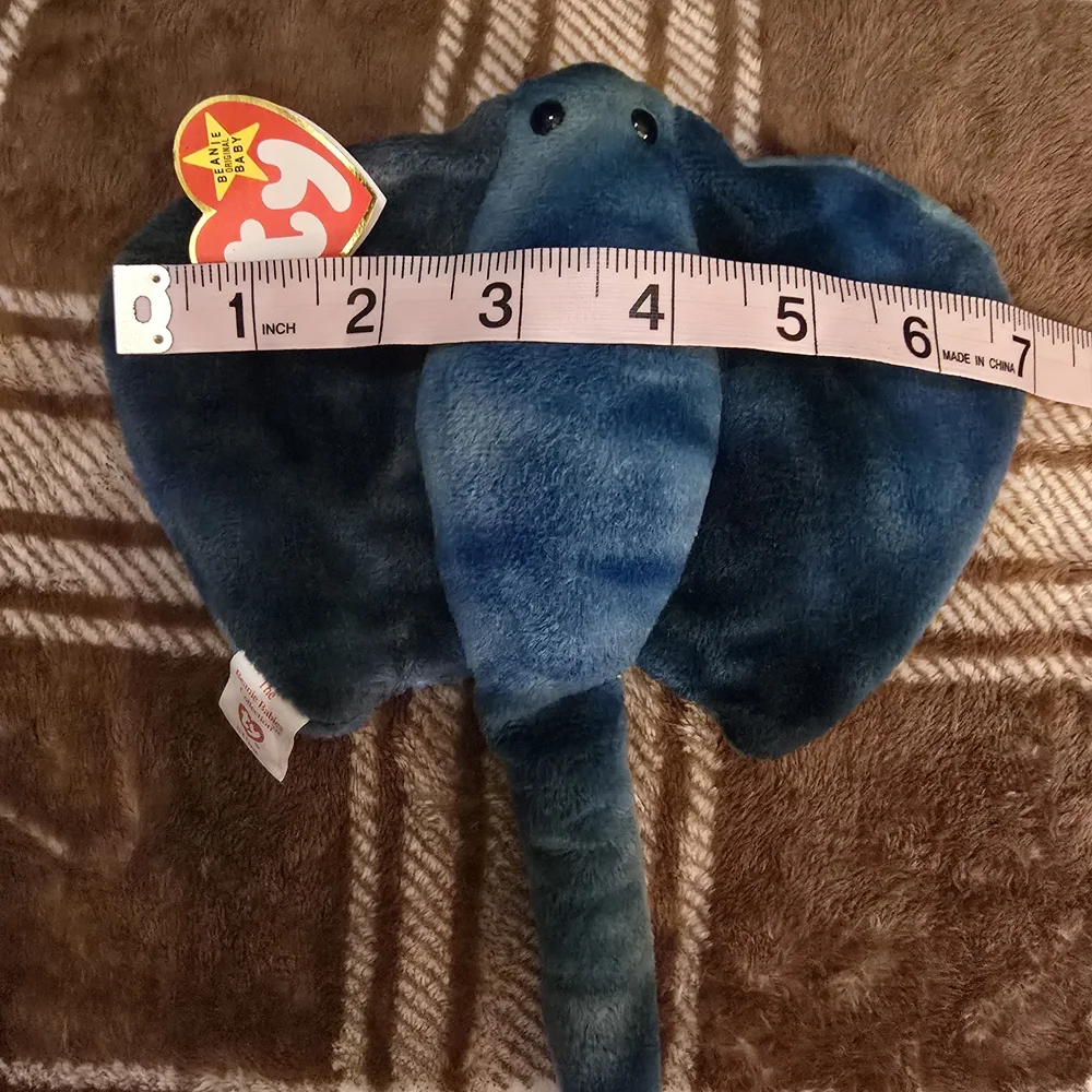 BOGO Sting Style 4077  TY Blue Sting Ray‎ Plush Toy